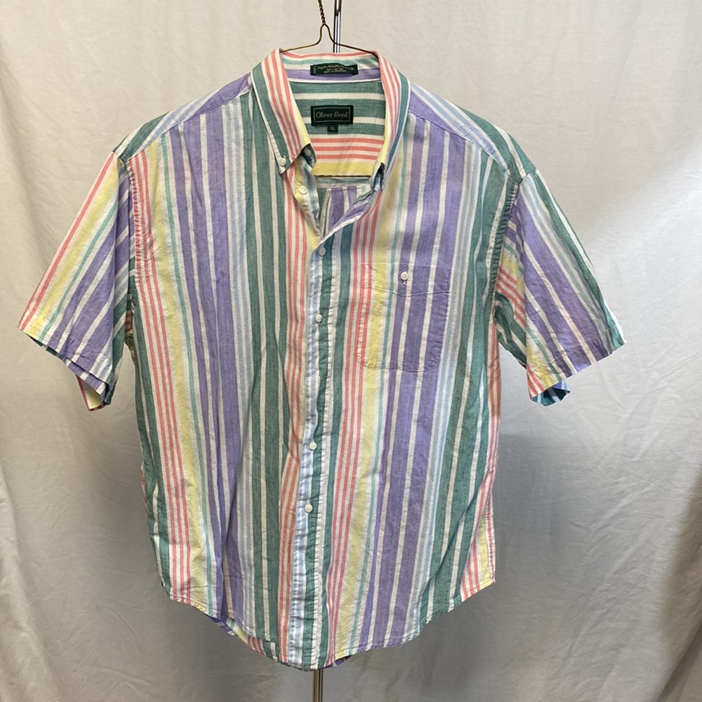 Oliver Reed XL Men’s Casual Striped Shirt